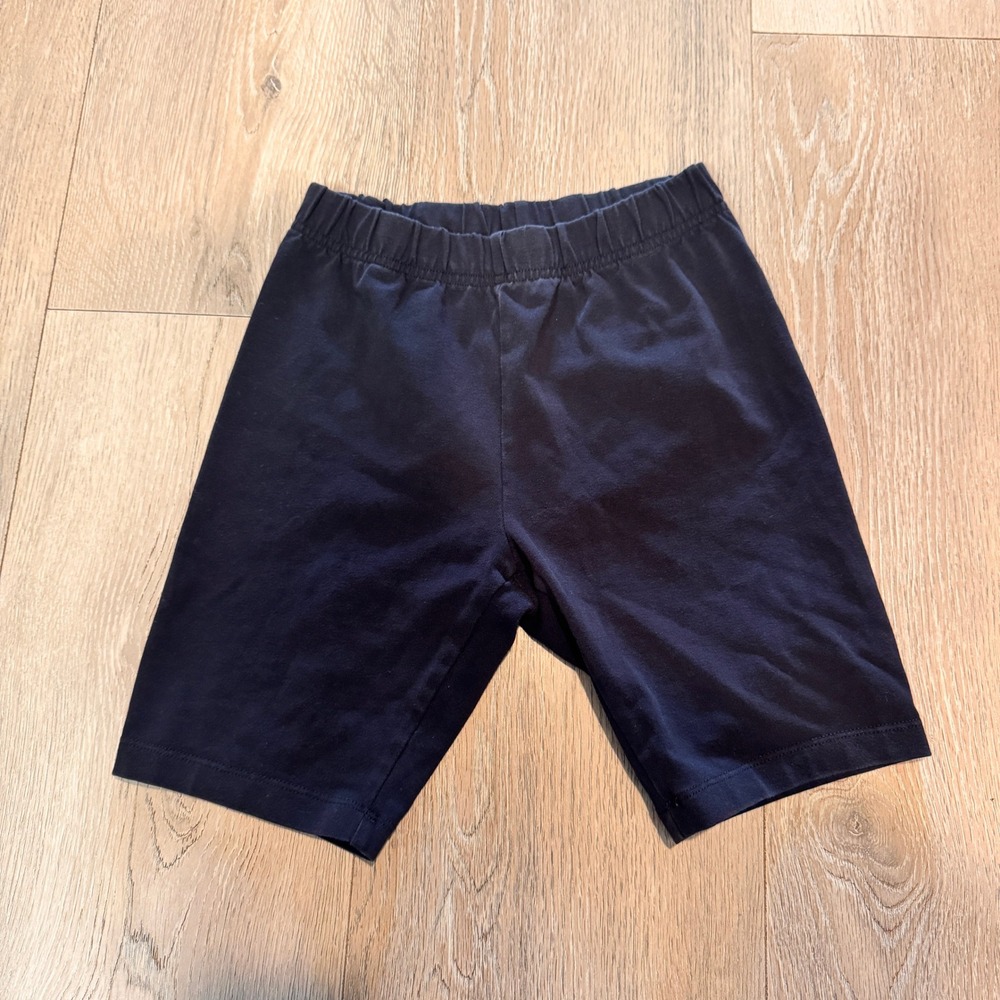 Lands End Girls Bike Shorts Size Large L (10-12) Black Athletic Activewear
